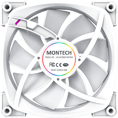 Вентилятор для корпуса MONTECH AX120 PWM WHITE (3 шт.) - AX120 PWM WHITE 3 IN 1 - фото 5