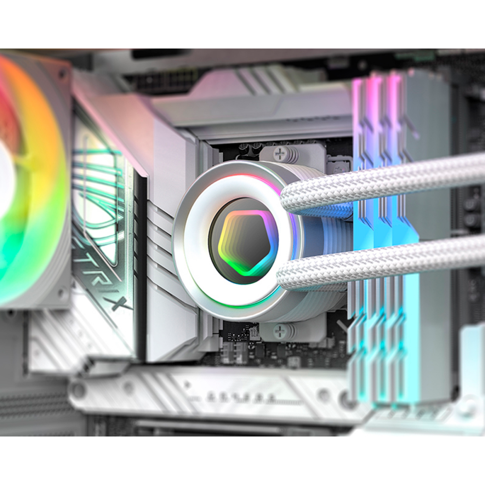 Система жидкостного охлаждения ID-COOLING FX360 Infinity ARGB WHITE - FX360 INFINITY ARGB WHITE - фото 7