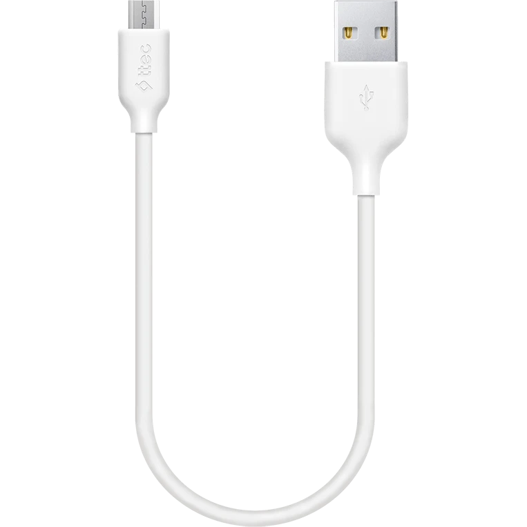Кабель USB A (M) - microUSB B (M), 0.3м, ttec 2DK7513B White