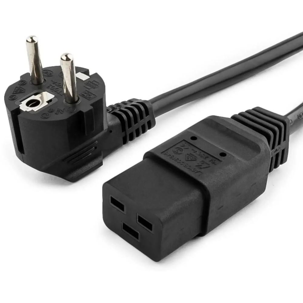 Кабель питания Schuko - C19, 1м, ITK PC-C19D-1M