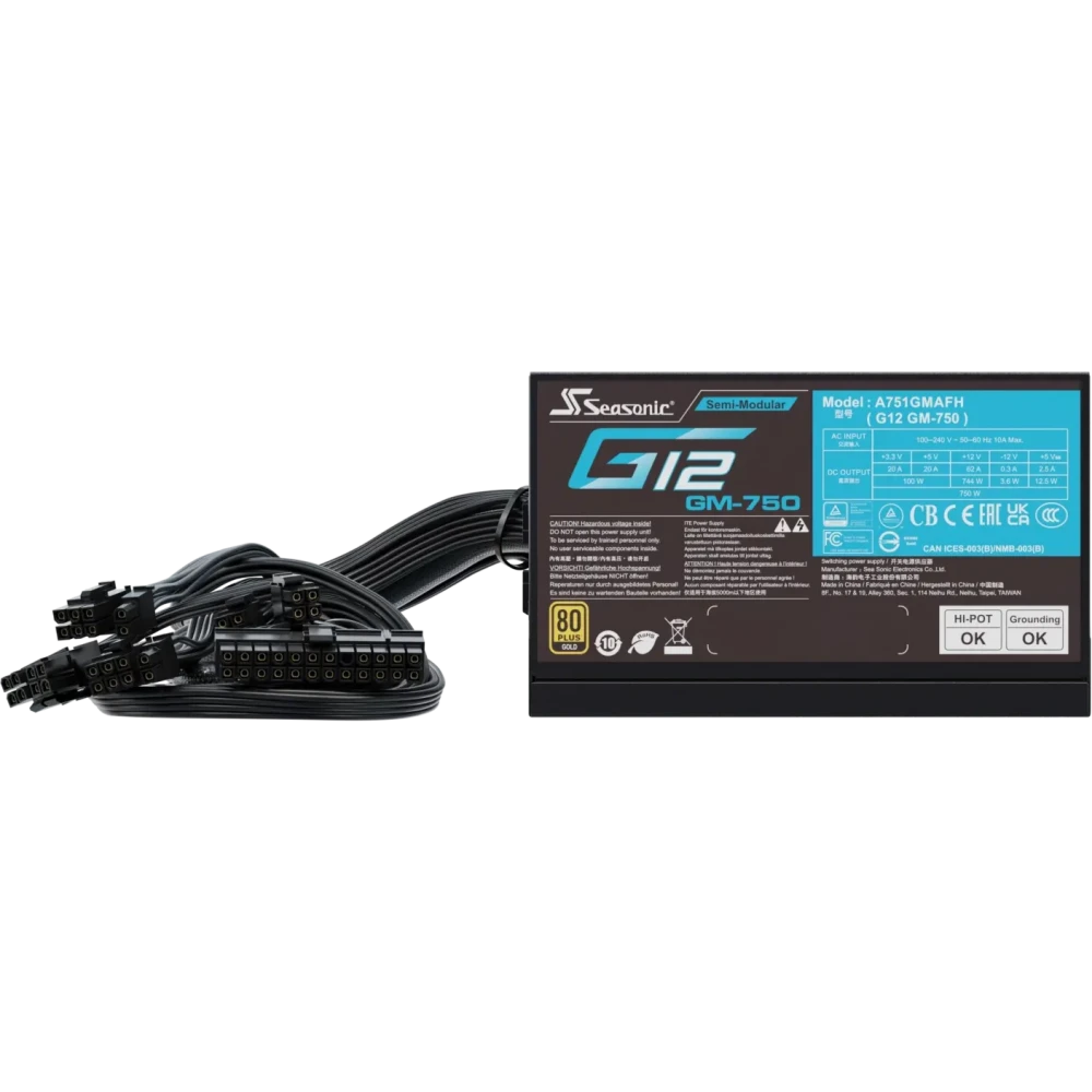 Блок питания 750W Seasonic G12 GM-750 (SSR-750FM) Gold - фото 2