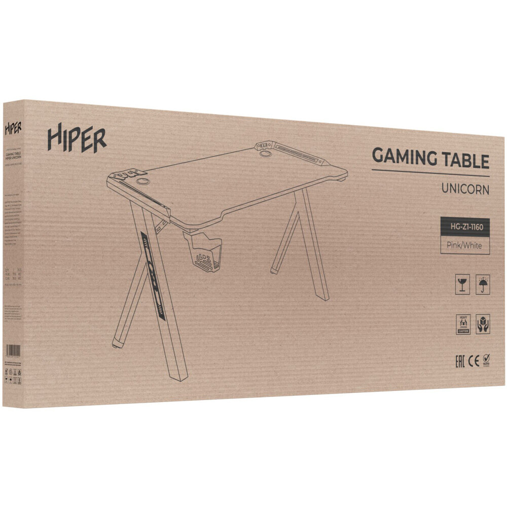 Игровой стол HIPER UNICORN Pink/White - HG-Z1-1160 - фото 7