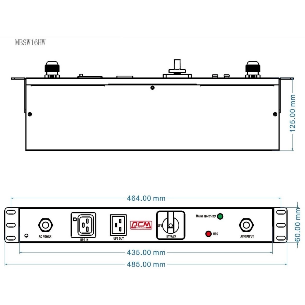 Переключатель питания Powercom MBSW16HW - фото 5