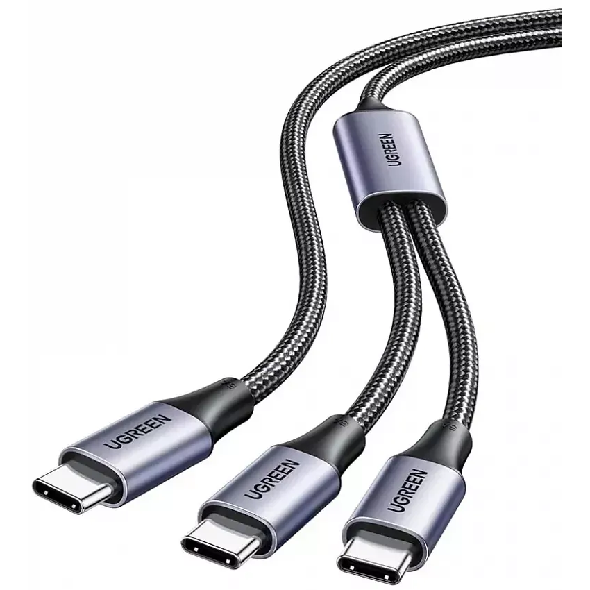 Разветвитель USB Type-C - USB Type-C, 1.5м, UGREEN US561 Black