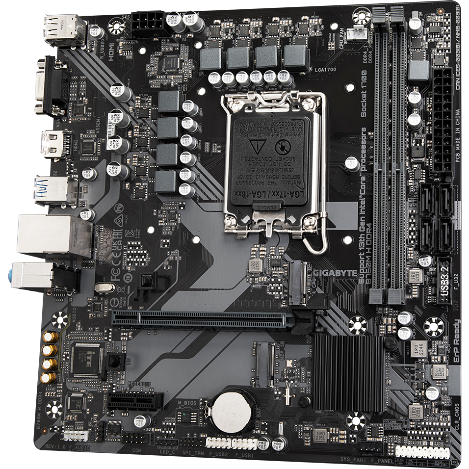 Материнская плата Gigabyte B760M H DDR4 OEM - фото 2