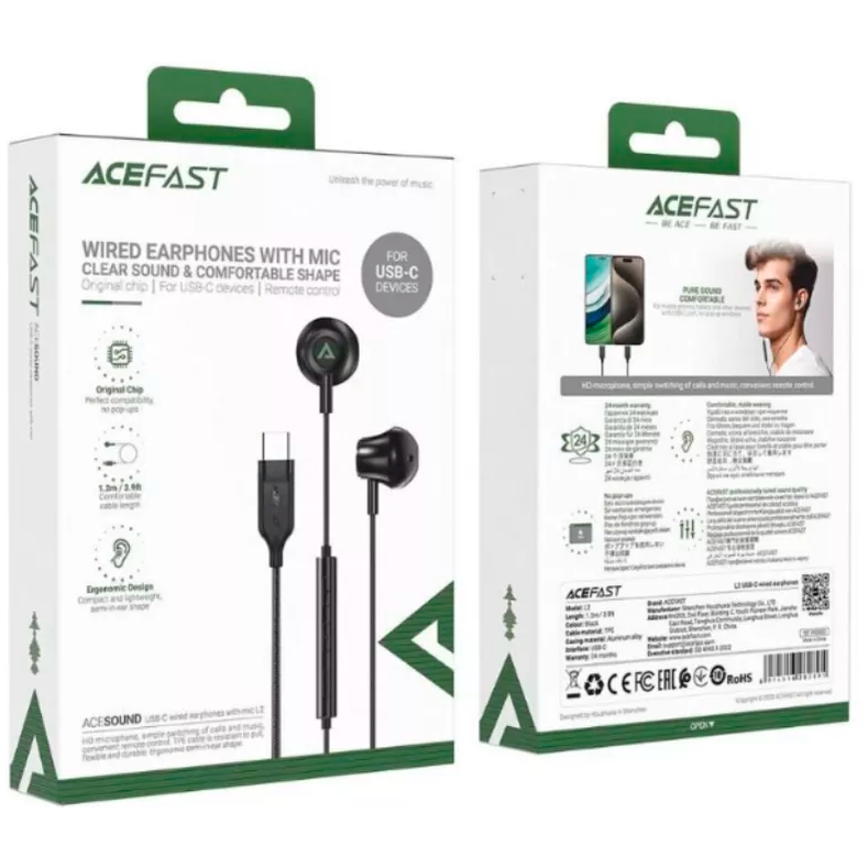 Гарнитура ACEFAST L2 Black - AF-L2-BK - фото 5