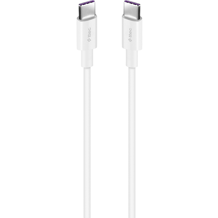 Кабель USB Type-C - USB Type-C, 1.5м, ttec 2DK49B White - фото 3