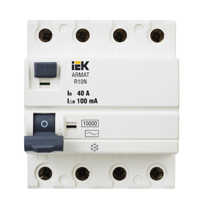Выключатель дифференциального тока (УЗО) IEK ARMAT AR-R10N-4-040C100 - фото 2