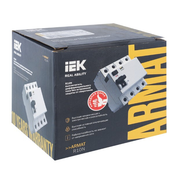 Выключатель дифференциального тока (УЗО) IEK ARMAT AR-R10N-4-040C100 - фото 5