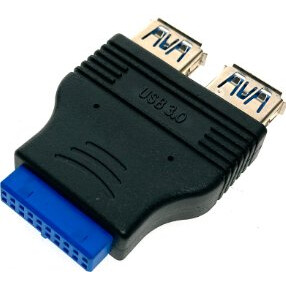 Переходник USB 3.0 (20pin F) - 2x USB A (F), Espada Ei20U32 - фото 2