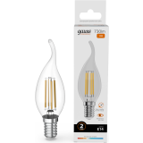 Филаментная лампочка Gauss Filament Elementary 2700K (12 Вт, E14) 10 шт. (42112)
