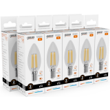 Филаментная лампочка Gauss Filament Elementary 2700K (8 Вт, E14) 10 шт. (32118)