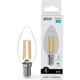 Филаментная лампочка Gauss Filament Elementary 4100K (12 Вт, E14) 10 шт. (32122)