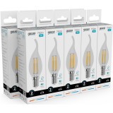 Филаментная лампочка Gauss Filament Elementary 4100K (12 Вт, E14) 10 шт. (42122)