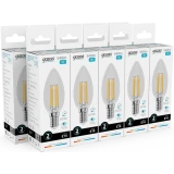 Филаментная лампочка Gauss Filament Elementary 4100K (8 Вт, E14) 10 шт. (32128)