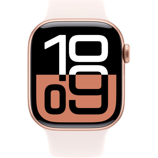 Умные часы Apple Watch Series 10 42mm Rose Gold Aluminum Case with Light Blush Sport Band M/L (MWWJ3LW/A) - фото 2
