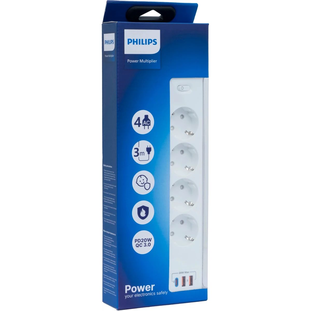 Сетевой фильтр Philips CHP4346WB 3м - CHP4346WB/51 - фото 2
