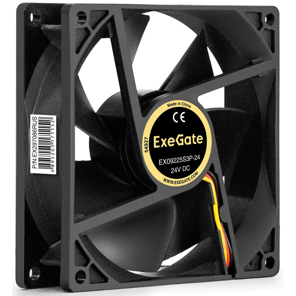 Вентилятор для корпуса ExeGate EX09225S3P-24 - EX297086RUS - фото 3