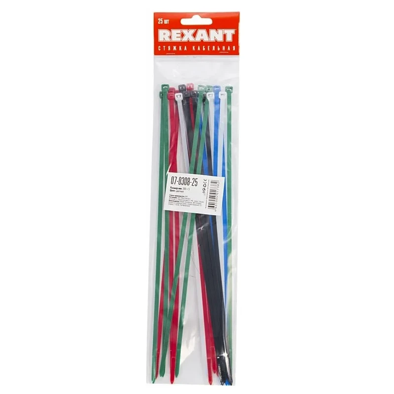Кабельная стяжка Rexant 07-0308-25, 25 шт. - фото 2