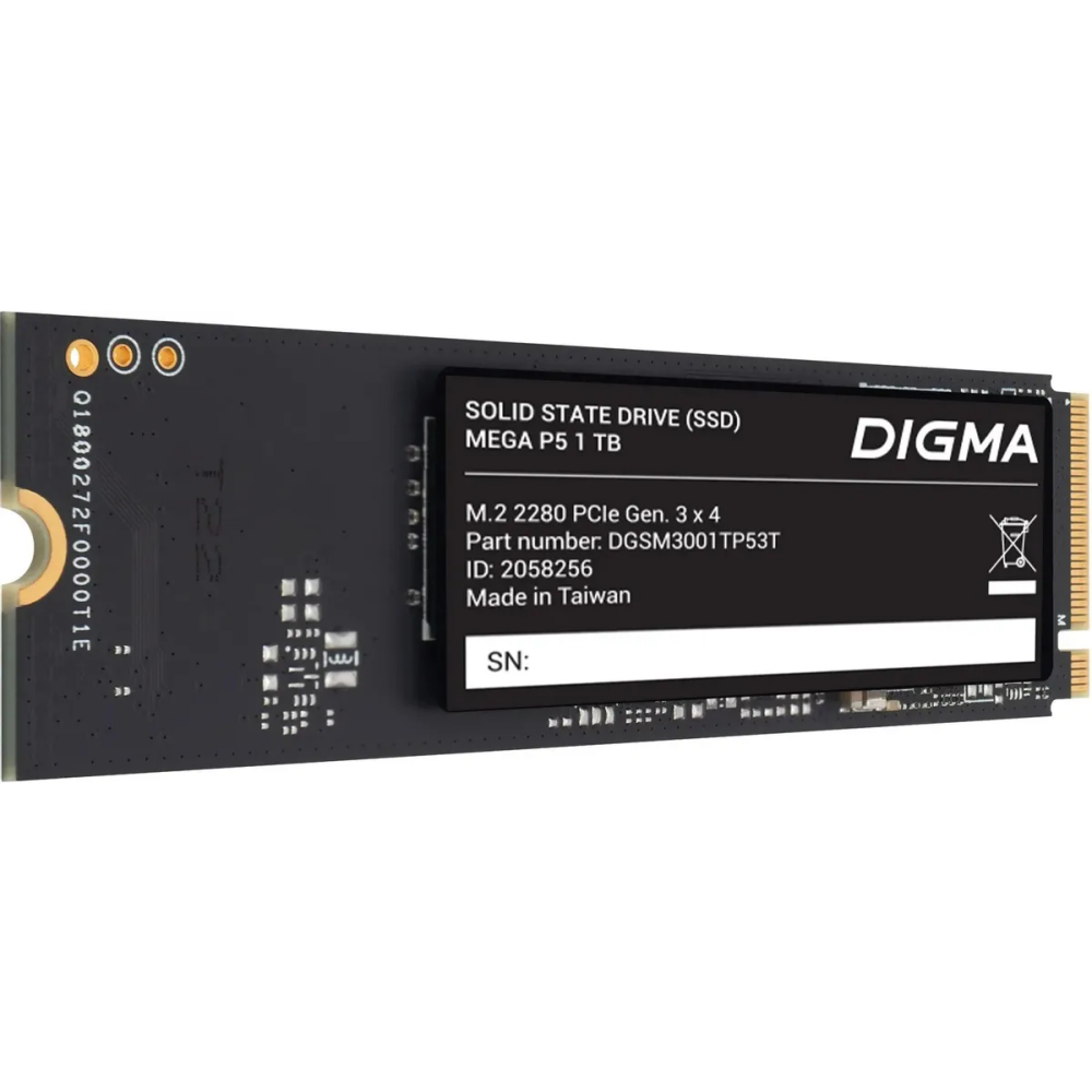 Накопитель SSD 1Tb Digma Mega P5 (DGSM3001TP53T) - фото 3