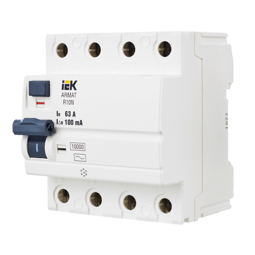 Выключатель дифференциального тока (УЗО) IEK ARMAT AR-R10N-4-063C100 - фото 3