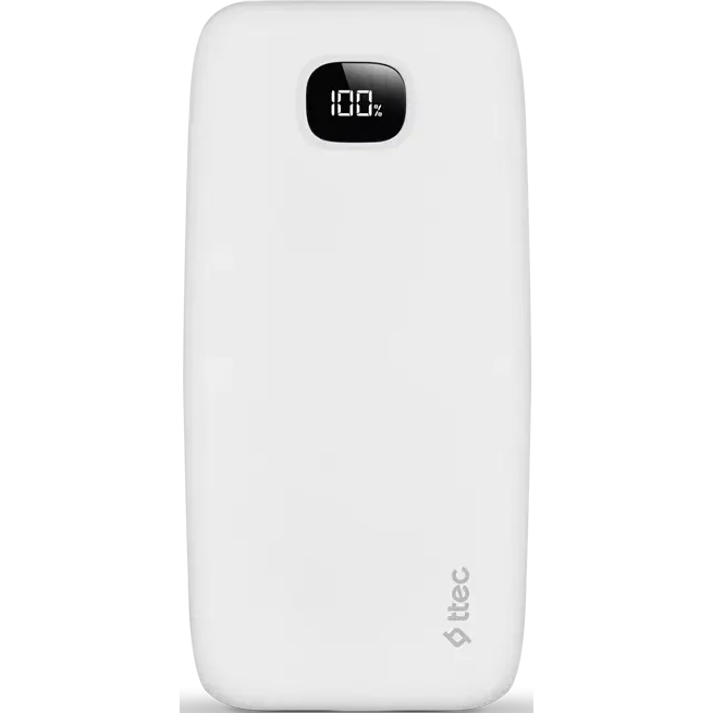 Внешний аккумулятор ttec ChargeUp Pro LCD 20.000 White