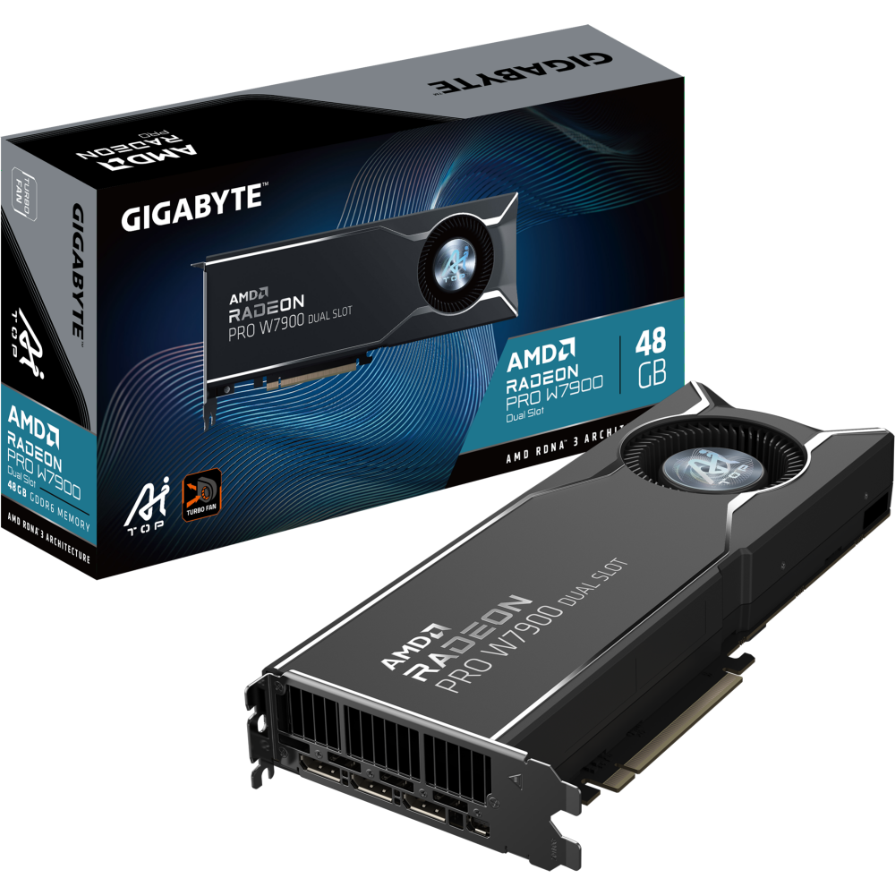 Видеокарта AMD Radeon Pro W7900 Gigabyte 48Gb (W7900 AI TOP 48G) - фото 9