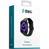 Умные часы ttec Tempus 46mm Rectangular Casing Black (2SW01S)