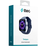Умные часы ttec Tempus 46mm Rectangular Casing Navy Blue (2SW01M)
