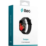 Умные часы ttec Tempus 51mm Rectangular Metal Casing Black (2SW03S)