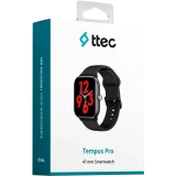 Умные часы ttec Tempus Pro 47mm Rectangular Casing Silver/Black (2SW04)