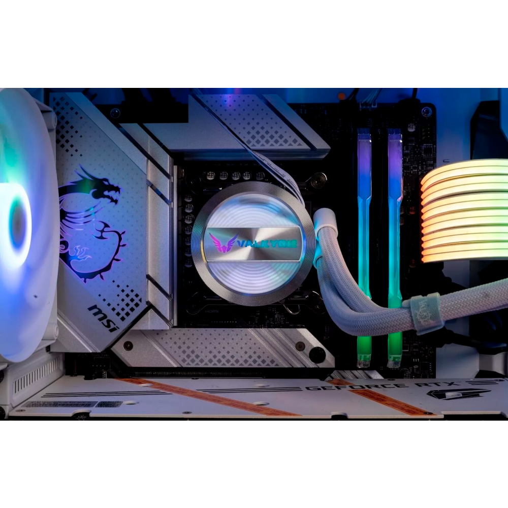 Система жидкостного охлаждения Valkyrie Dragonfang 240 White - HW GL240W - фото 5