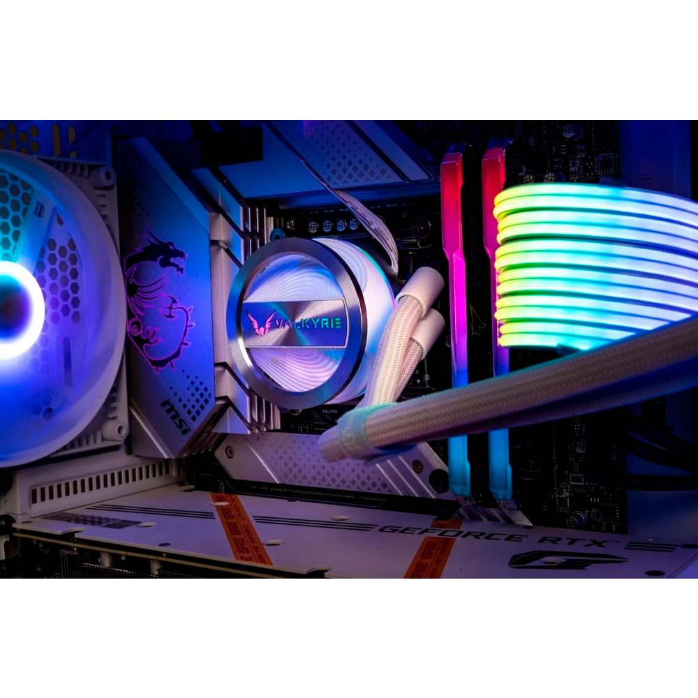 Система жидкостного охлаждения Valkyrie Dragonfang 240 White - HW GL240W - фото 6