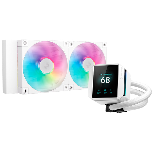 Система жидкостного охлаждения DeepCool MYSTIQUE 240 ARGB White - R-LX240-WHDSNMCP-G-1