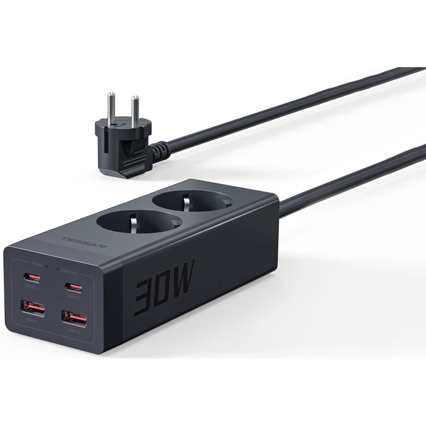 Сетевой фильтр Tessan TS-FS01DE00 Black - фото 2