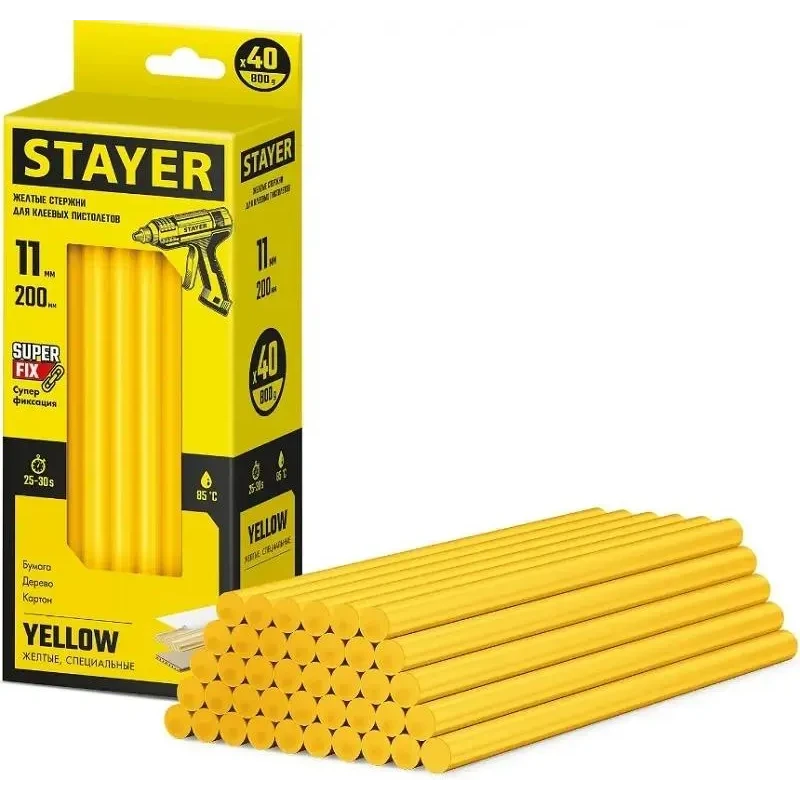 Клеевые стержни STAYER 2-06821-Y-S40 - фото 2