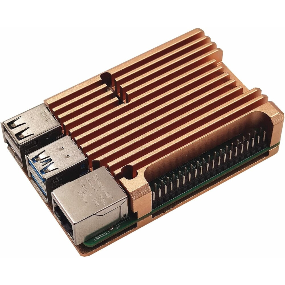 Корпус для одноплатного компьютера ACD Gold Metal Aluminum Case for Raspberry Pi 4B (RA506) - фото 2