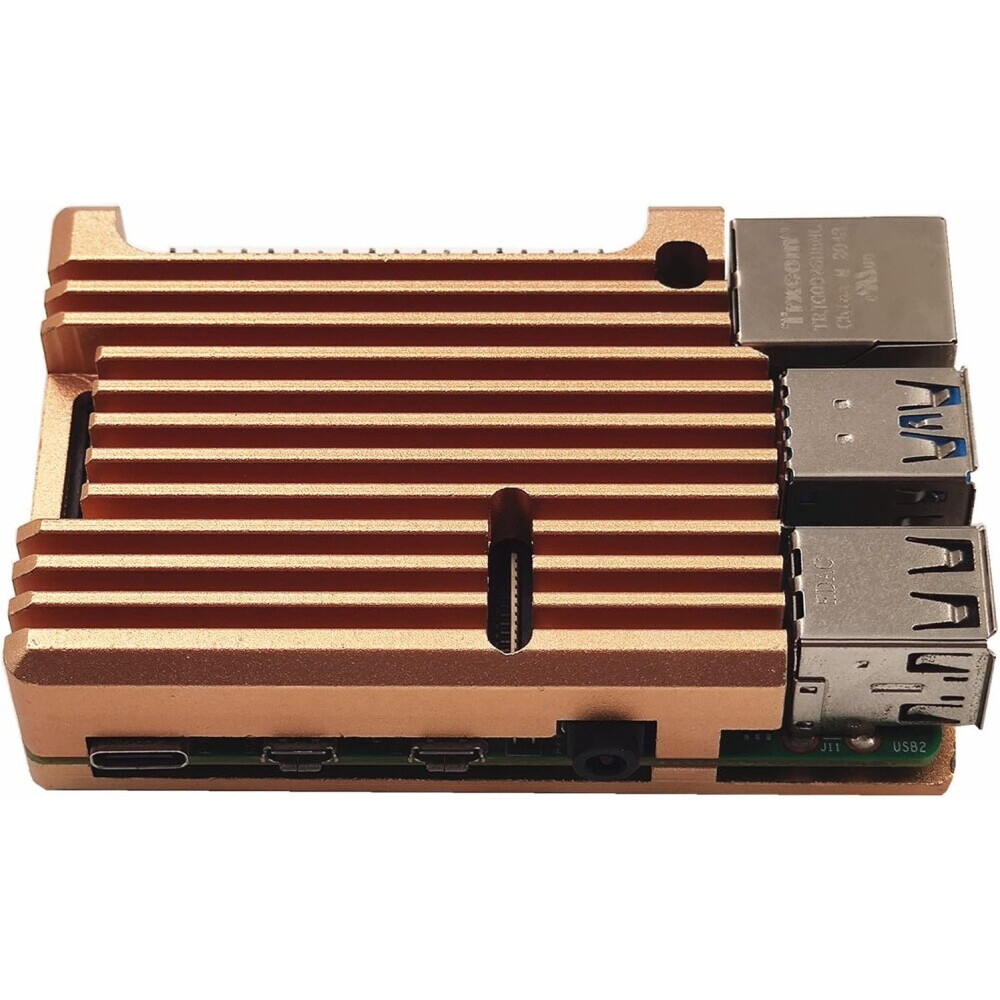 Корпус для одноплатного компьютера ACD Gold Metal Aluminum Case for Raspberry Pi 4B (RA506) - фото 3
