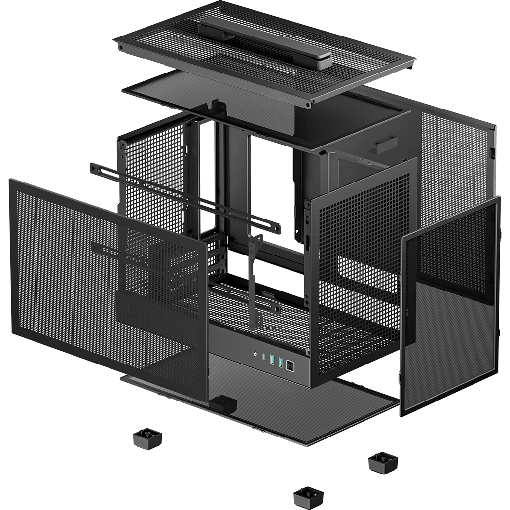 Корпус DeepCool CH160 MESH Black - R-CH160-BKNMI0-G-1 - фото 10