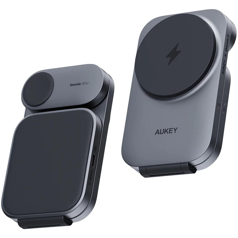 Беспроводное зарядное устройство Aukey 3in1 Travel Qi2