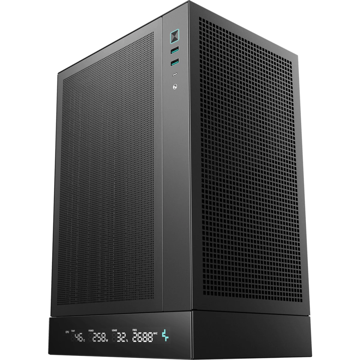Корпус DeepCool CH170 DIGITAL Black - R-CH170-BKNPI0D-G-1 - фото 2