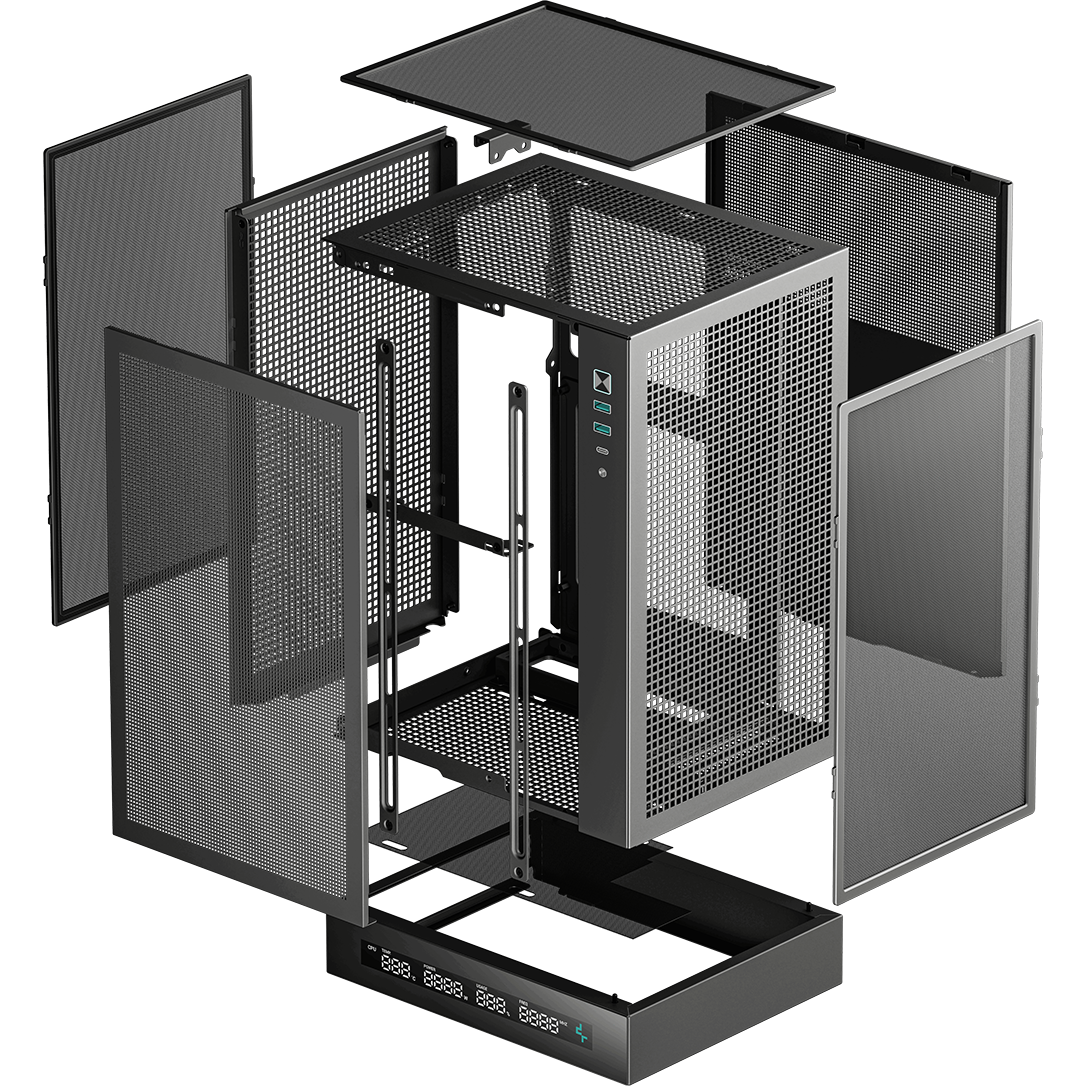Корпус DeepCool CH170 DIGITAL Black - R-CH170-BKNPI0D-G-1 - фото 11
