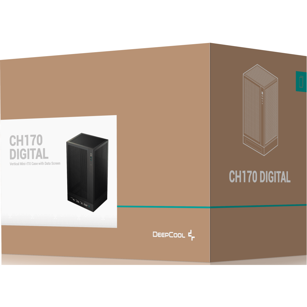 Корпус DeepCool CH170 DIGITAL Black - R-CH170-BKNPI0D-G-1 - фото 12