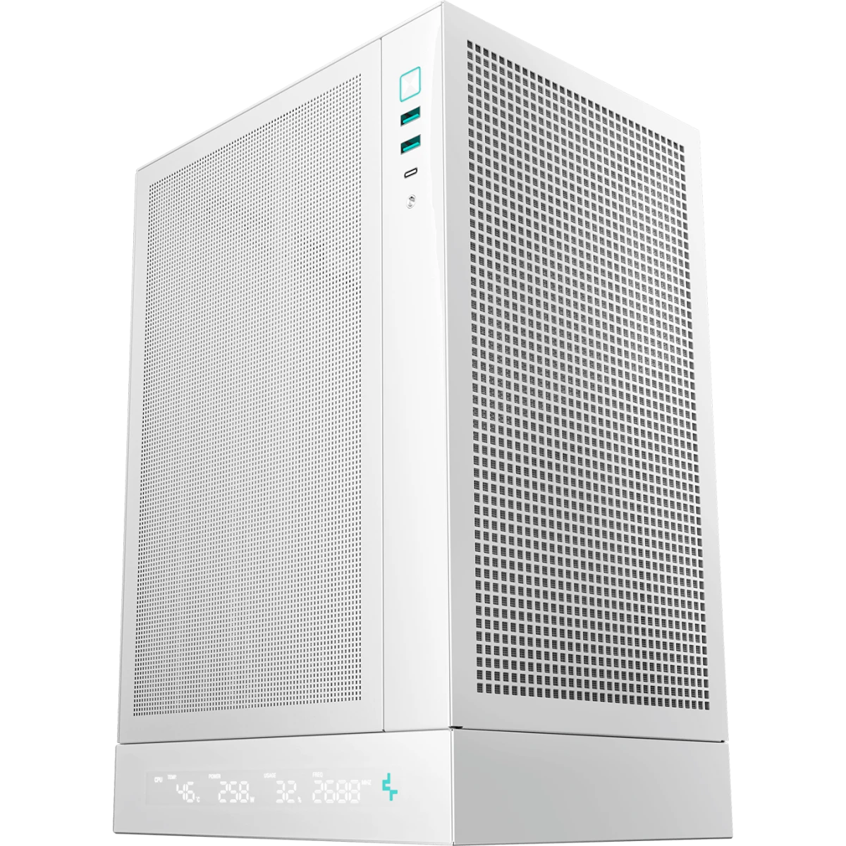 Корпус DeepCool CH170 DIGITAL White - R-CH170-WHNPI0D-G-1 - фото 2