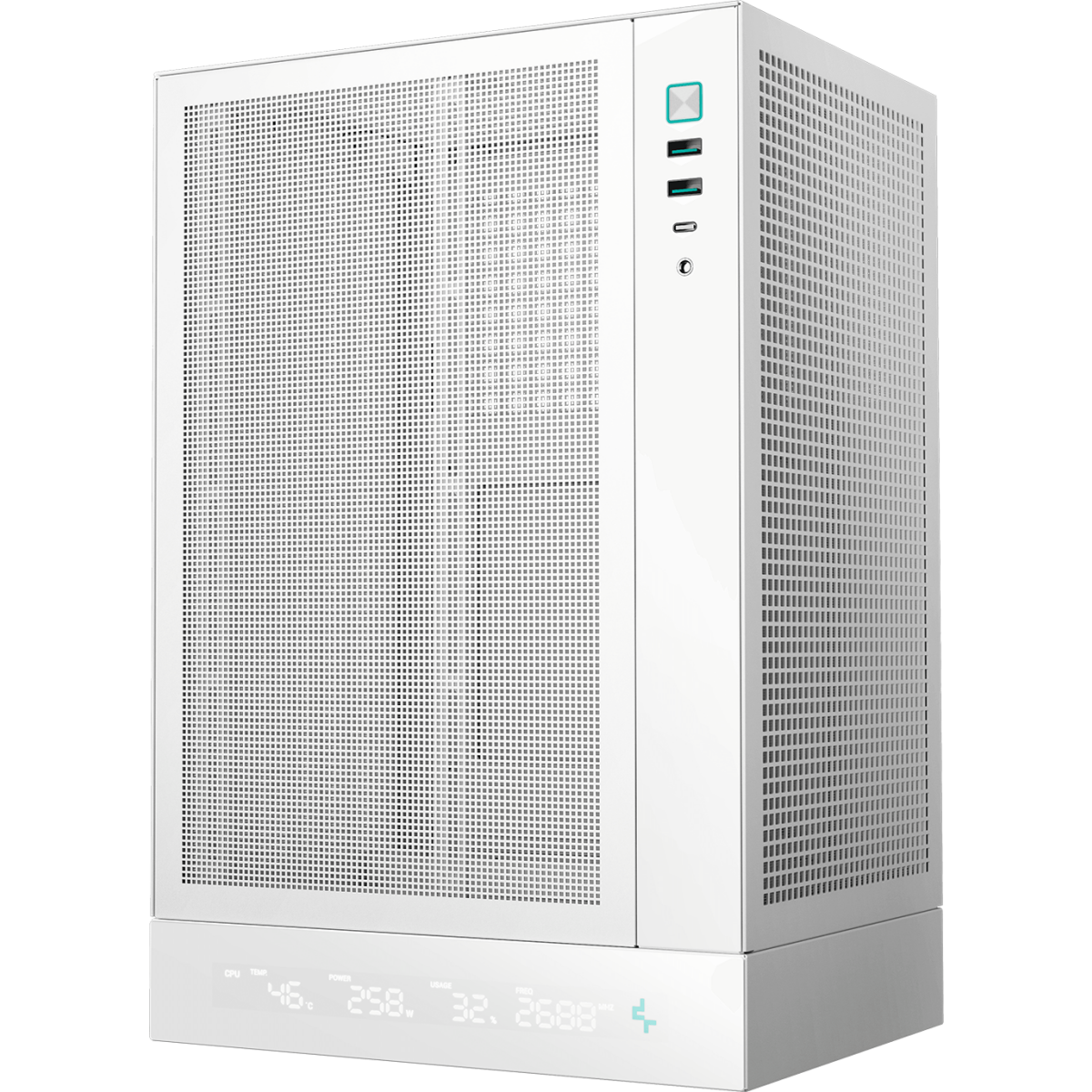 Корпус DeepCool CH170 DIGITAL White - R-CH170-WHNPI0D-G-1 - фото 3