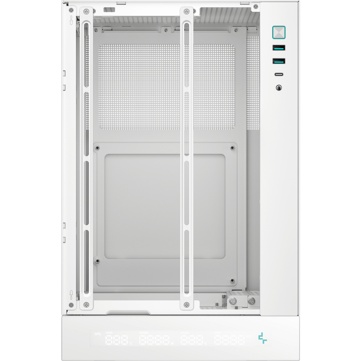 Корпус DeepCool CH170 DIGITAL White - R-CH170-WHNPI0D-G-1 - фото 5