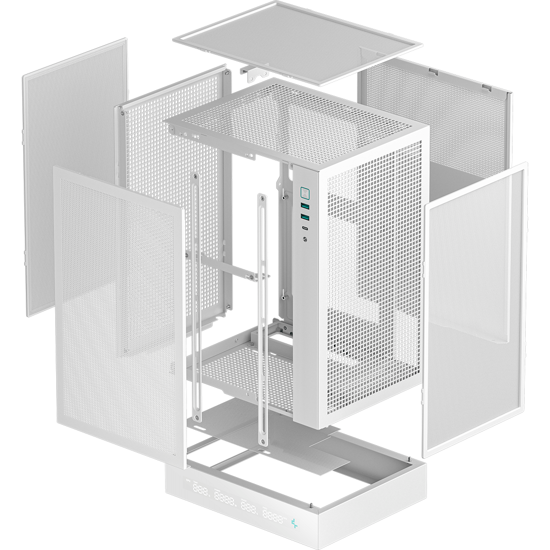Корпус DeepCool CH170 DIGITAL White - R-CH170-WHNPI0D-G-1 - фото 11
