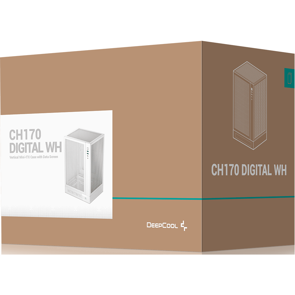Корпус DeepCool CH170 DIGITAL White - R-CH170-WHNPI0D-G-1 - фото 12