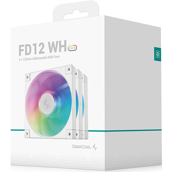 Вентилятор для корпуса DeepCool FD12 ARGB WH (3 шт.) - FD12 ARGB WH-3 IN 1 - фото 5