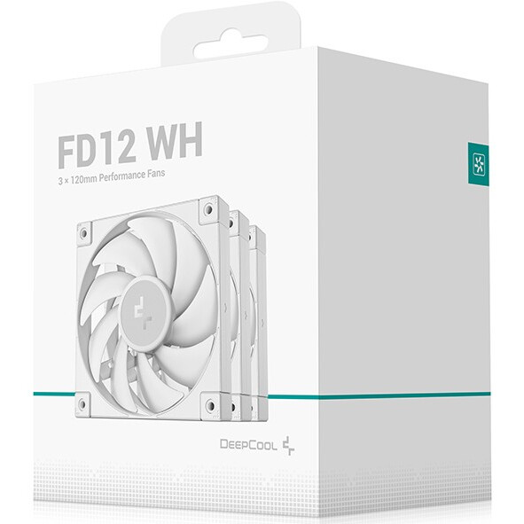 Вентилятор для корпуса DeepCool FD12 WH (3 шт.) - FD12 WH-3 IN 1 - фото 5